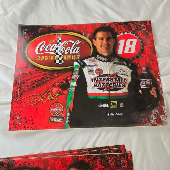 Coca Cola Nascar Racing Vintage 80s EUC placemat set 8 racecar drivers Party - Picture 11 of 13